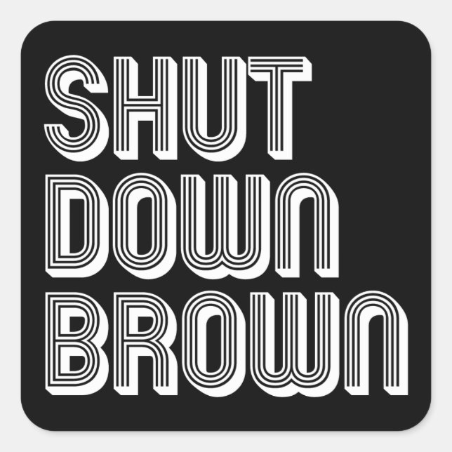 SDB-Platz Quadratischer Aufkleber (Vorderseite)