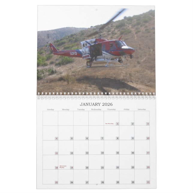 SDFD Hubschrauber Kalender (Jan 2026)