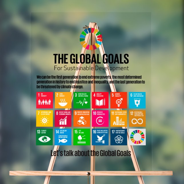 SDG-Empfangsdisplay - ESG-Transparenz-Acrylschild Acrylschild (Neutral)
