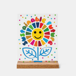 SDG Führungskraft Desk Sign - ESG Office Motivator Acrylschild