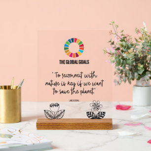 SDG Führungskraft Desk Sign - ESG Office Motivator Acrylschild