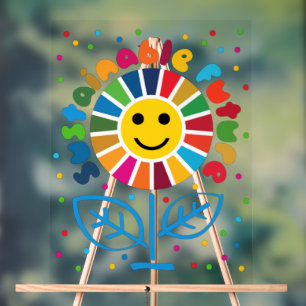 SDG Führungskraft Desk Sign - ESG Office Motivator Acrylschild