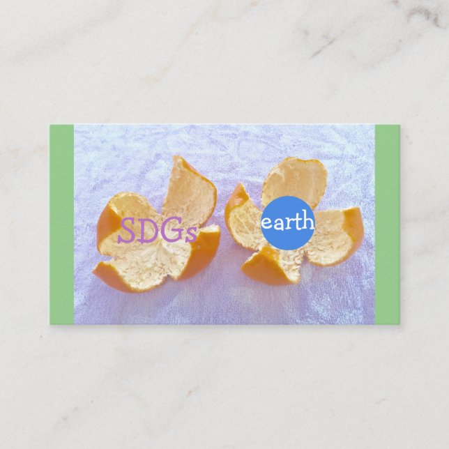 SDGs 地球環境　自然体 Visitenkarte (Vorderseite)