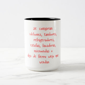 "se compran..." mug zweifarbige tasse