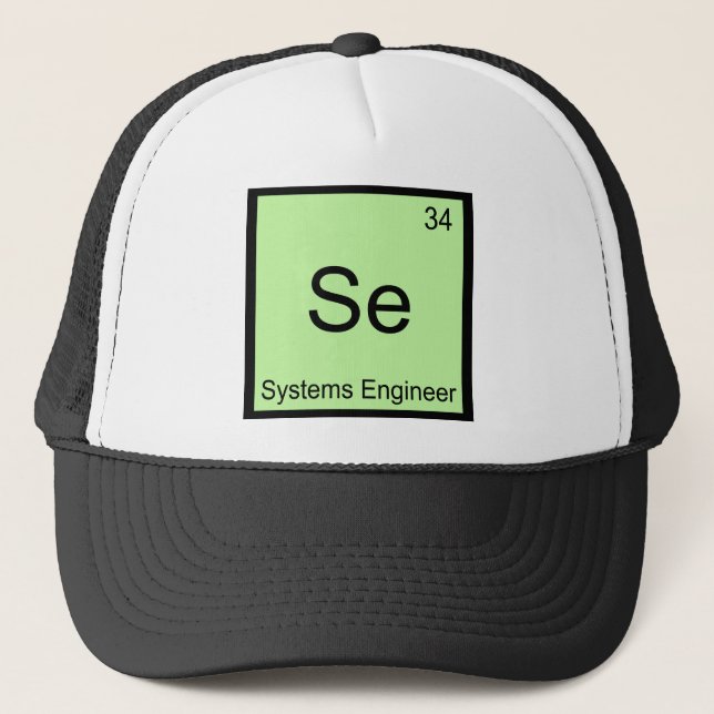 Se - Lustiger Chemie-Element-Systems-Engineer-Pull Truckerkappe (Vorderseite)