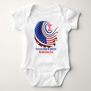 SE Patriotisches Baby von Amerika Transparentes De Strampler