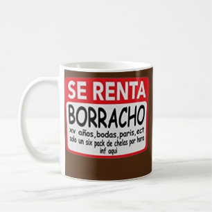 Se Renta Borracho Mens Graphic Funny Spanisch Kaffeetasse