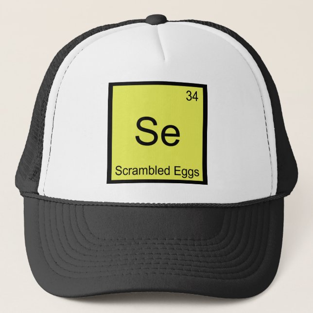 Se - Scrambled Eggs Funny Chemistry Element Symbol Truckerkappe (Vorderseite)