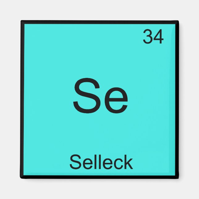 Se - Selleck Chemistry Element Symbol Funny Magnum Magnet (Vorne)
