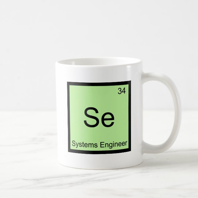 SE - System Engineer Funny Chemistry Element T-Shi Kaffeetasse (Rechts)