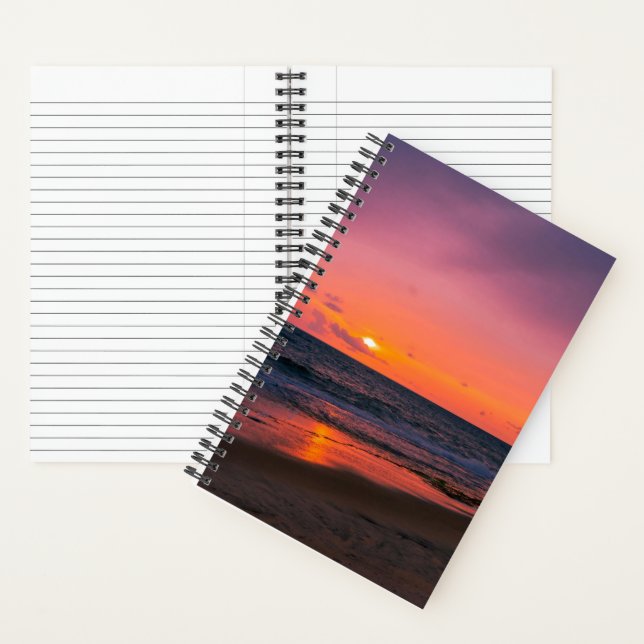 Sea and Sunset Notebook Notizbuch (Innen)