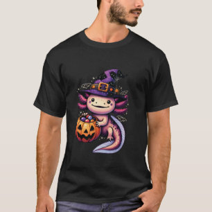 Sea Animal Liebhaber Axolotl Hexenhut feiert Ha T-Shirt