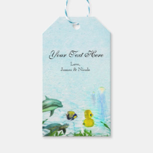 Sea Animals Beach Wasserfarbe Party Custom Gevor Geschenkanhänger