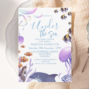 Sea Baby Boy Shower Ocean Animals Einladung