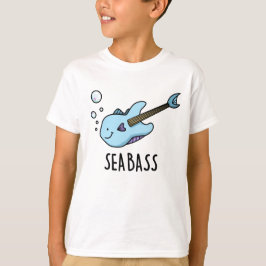 Sea Bass Funny Bass Guitar Fish Puff T-Shirt