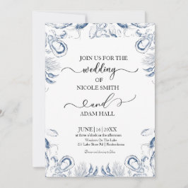 Sea Beach Wedding Invitation |Coastal Destination Einladung