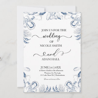 Sea Beach Wedding Invitation |Coastal Destination Einladung