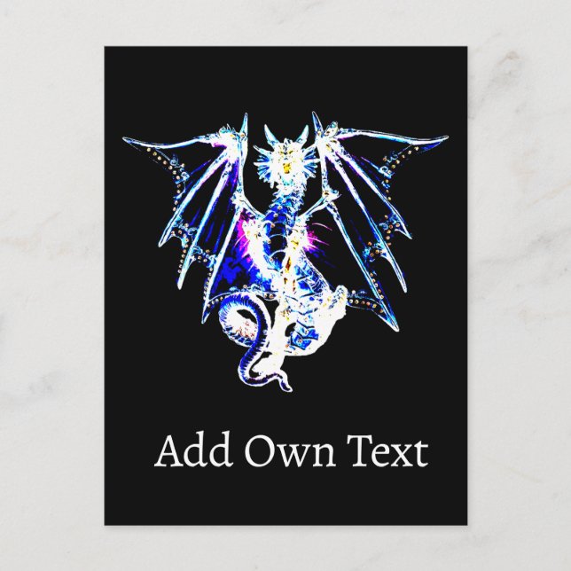 Sea Beast Fantasy Dragon Postkarte (Vorderseite)