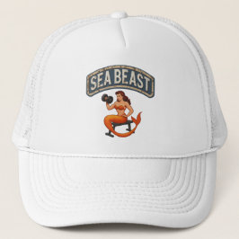 Sea Beast Gym Mermaid | Retro Pin-Up Activewear  Truckerkappe