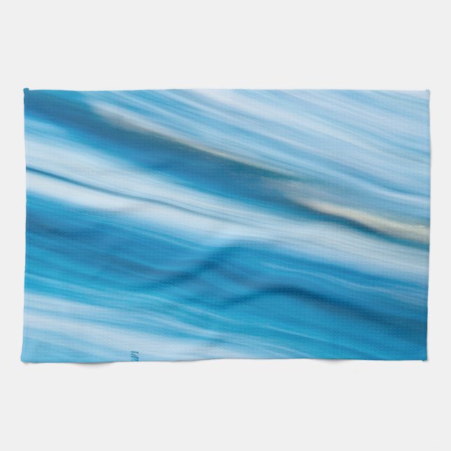 Sea Blue Abstrakt Geschirrtuch (Horizontal)