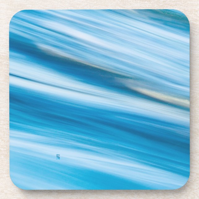 Sea Blue Abstrakt Getränkeuntersetzer (Vorderseite)