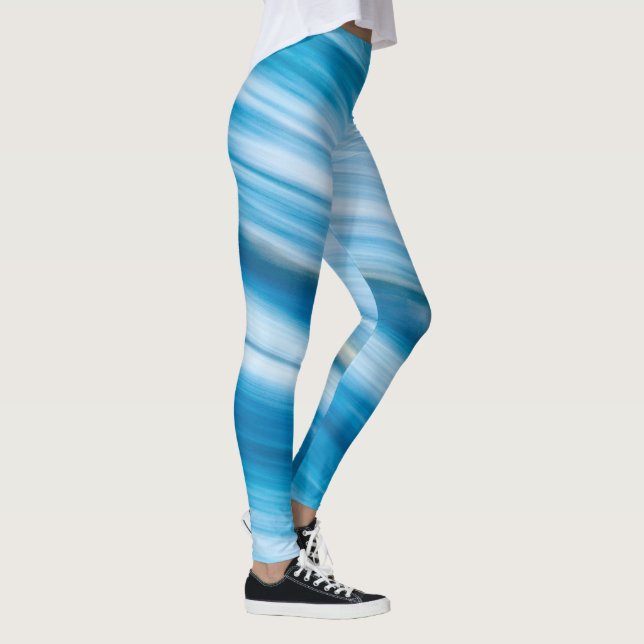 Sea Blue Abstrakt Leggings (Rechts)