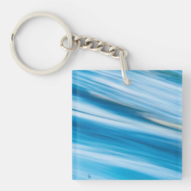 Sea Blue Abstrakt Schlüsselanhänger (Vorderseite)