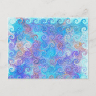 Sea Blue Curls Postkarte