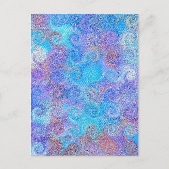 Sea Blue Curls Postkarte (Vorderseite)