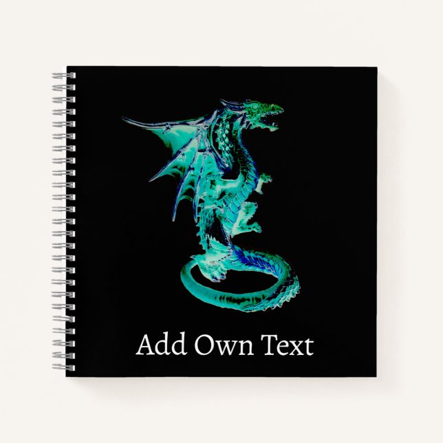 Sea Blue Dragon Notizbuch (Vorderseite)