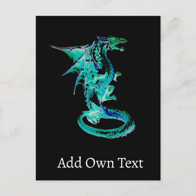 Sea Blue Dragon Postkarte (Vorderseite)