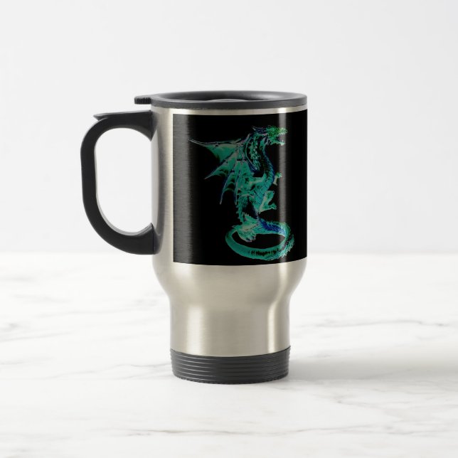 Sea Blue Dragon Travel Mug Reisebecher (Links)