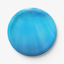 Sea Blue Paper Plate Pappteller