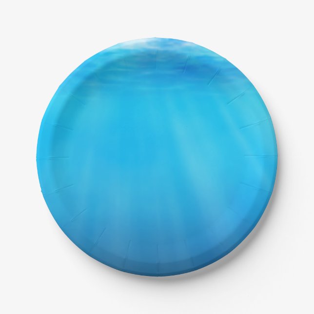 Sea Blue Paper Plate Pappteller (Vorderseite)