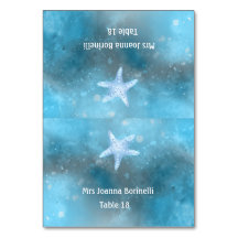 Sea Blue Summer Table Zelt Platzkarte