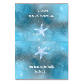 Sea Blue Summer Table Zelt Platzkarte Tischnummer