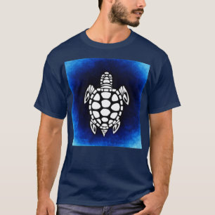 Sea Blue Turtle Abstrakt T-Shirt