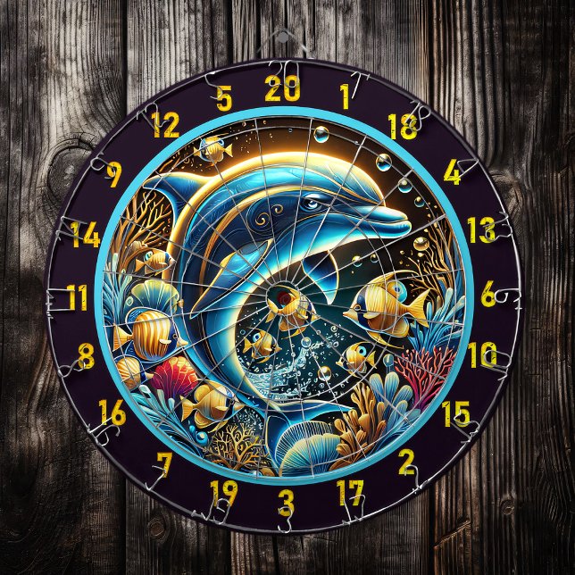 Sea Breeze Dolphin Dartboard Escape Dartscheibe (Von Creator hochgeladen)