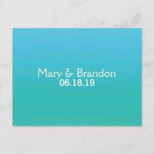 Sea Breeze Watercolor Wedding RSVP Einladungspostkarte