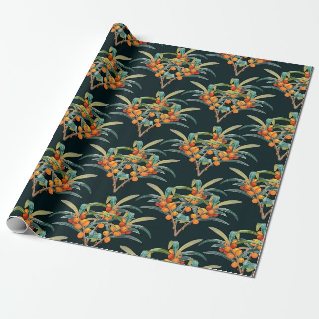 Sea Buckthorn Geschenkpapier (Ungerollt)