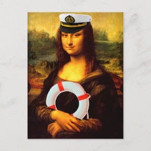 Sea Captain Mona Lisa Postkarte