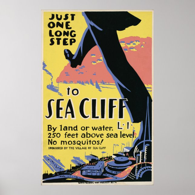 Sea Cliff New York Werbeplakat Poster (Vorne)