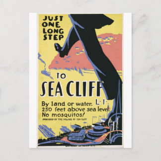 Sea Cliff New York Werbeplakat Postkarte