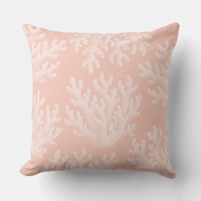 Sea Coral Silhouette | Jazz Age Coral Kissen (Vorderseite)
