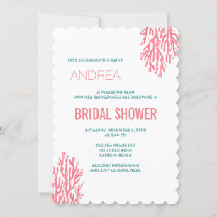 Sea Corn Blauer Text Brautparty Einladung