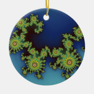 Sea Creature Christmas Fraktal Keramikornament