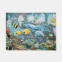 Sea Creatures Beach House Door Mat
