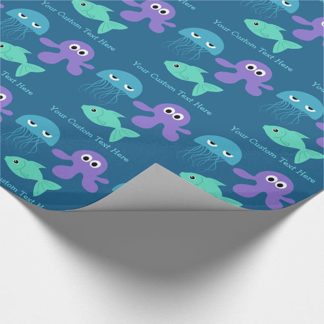 Sea Creatures Custom Packpaper Geschenkpapier (Ecke)