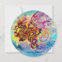 SEA DRAGON Blau violett lila schwarz gelb