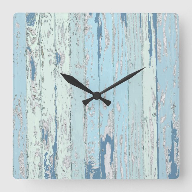 Sea Driftwood Quadratische Wanduhr (Vorderseite)